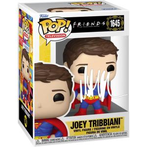 imageMatt LeBlanc Joey Tribbiani 1645 Superman Costume Friends Facsimile Signed Reprint Laser Autographed Funko POP Television Figurine with Protector Case