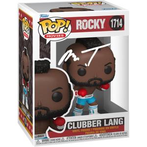 imageMr T Clubber Lang 1714 Facsimile Signed Reprint Laser Autographed Funko POP Movies Rocky III Balboa Figurine with Protector Case