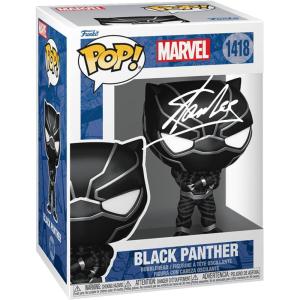 imageStan Lee Black Panther 1418 Facsimile Signed Reprint Laser Autographed Funko POP Movies Marvel Figurine with Protector Case