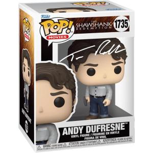 imageTim Robbins Andy Dufresne 1735 Facsimile Signed Reprint Laser Autographed Funko POP Movies Shawshank Redemption Figurine with Protector Case