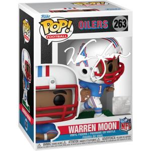 imageWarren Moon 263 Facsimile Signed Reprint Laser Autographed Funko POP Football NFL Legends Houston Oilers Figurine with Protector Case