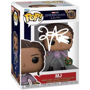 imageZendaya MJ 1161 Facsimile Signed Reprint Laser Autographed Funko POP Movies Marvel SpiderMan No Way Home Figurine with Protector Case