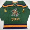 imageAutographedSigned Emilio Esteves Gordon Bombay The Mighty Ducks Green Hockey Jersey PSADNA COA