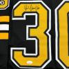 imageAutographedSigned Tim Thomas Boston Black Hockey Jersey JSA COA