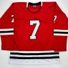 imageFacsimile Autographed Chris Chelios Chicago Red Reprint Laser Auto Hockey Jersey Size Mens XL