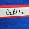 imageFacsimile Autographed Drew Bledsoe New England Blue Reprint Laser Auto Football Jersey Size Mens XL