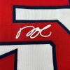 imageFacsimile Autographed Dustin Pedroia Boston White Reprint Laser Auto Baseball Jersey Size Mens XL
