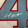 imageFacsimile Autographed Earl Campbell Houston White Reprint Laser Auto Football Jersey Size Mens XL