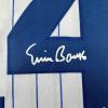 imageFacsimile Autographed Ernie Banks Chicago Pinstripe Reprint Laser Auto Baseball Jersey Size Mens XL