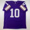 imageFacsimile Autographed Fran Tarkenton Minnesota Purple Reprint Laser Auto Football Jersey Size Mens XL