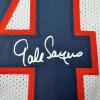 imageFacsimile Autographed Gale Sayers Chicago White Reprint Laser Auto Football Jersey Size Mens XL