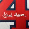 imageFacsimile Autographed Henry Hank Aaron Atlanta White Reprint Laser Auto Baseball Jersey Size Mens XL