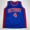 imageFacsimile Autographed Joe Dumars Detroit Blue Reprint Laser Auto Basketball Jersey Size Mens XL