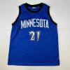 imageFacsimile Autographed Kevin Garnett Minnesota Blue Reprint Laser Auto Basketball Jersey Size Mens XL