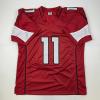 imageFacsimile Autographed Larry Fitzgerald Arizona Red Reprint Laser Auto Football Jersey Size Mens XL