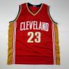imageFacsimile Autographed LeBron James Cleveland Red Reprint Laser Auto Basketball Jersey Size Mens XL