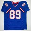 imageFacsimile Autographed Mark Bavaro New York Blue Reprint Laser Auto Football Jersey Size Mens XL