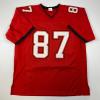 imageFacsimile Autographed Rob Gronk Gronkowski Tampa Bay Red Reprint Laser Auto Football Jersey Size Mens XL