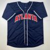 imageFacsimile Autographed Ronald Acuna Jr Atlanta Blue Reprint Laser Auto Baseball Jersey Size Mens XL