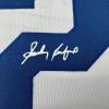 imageFacsimile Autographed Sandy Koufax Los Angeles LA White Reprint Laser Auto Baseball Jersey Size Mens XL