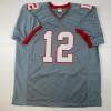 imageFacsimile Autographed Tom Brady Tampa Bay Pewter Grey Reprint Laser Auto Football Jersey Size Mens XL