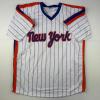 imageFacsimile Autographed Tom Seaver New York Pinstripe Reprint Laser Auto Baseball Jersey Size Mens XL