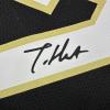 imageFacsimile Autographed Travis Hunter Colorado Black Reprint Laser Auto College Football Jersey Size Mens XL