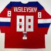 imageAutographedSigned Andrei Vasilevskiy Team Russia Red Olympics Hockey Jersey JSA COA