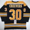 imageAutographedSigned Gerry Cheevers HOF 85 Boston Black Hockey Jersey JSA COA