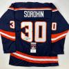 imageAutographedSigned Ilya Sorokin New York Blue Reverse Retro Hockey Jersey JSA COA