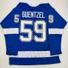 imageAutographedSigned Jake Guentzel Tampa Bay Blue Hockey Jersey PSA COA