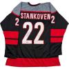 imageAutographedSigned Logan Stankoven Carolina Black Hockey Jersey Beckett BAS COA