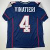 imageFacsimile Autographed Adam Vinatieri New England Blue Reprint Laser Auto Football Jersey Size Mens XL