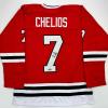 imageFacsimile Autographed Chris Chelios Chicago Red Reprint Laser Auto Hockey Jersey Size Mens XL