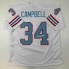 imageFacsimile Autographed Earl Campbell Houston White Reprint Laser Auto Football Jersey Size Mens XL