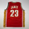 imageFacsimile Autographed LeBron James Cleveland Red Reprint Laser Auto Basketball Jersey Size Mens XL