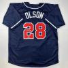 imageFacsimile Autographed Matt Olson Atlanta Blue Reprint Laser Auto Baseball Jersey Size Mens XL