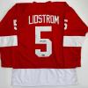 imageFacsimile Autographed Niklas Lidstrom Detroit Red Reprint Laser Auto Hockey Jersey Size Mens XL