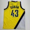 imageFacsimile Autographed Pascal Siakam Indiana Yellow Reprint Laser Auto Basketball Jersey Size Mens XL