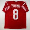 imageFacsimile Autographed Steve Young San Francisco Red Reprint Laser Auto Football Jersey Size Mens XL