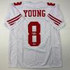 imageFacsimile Autographed Steve Young San Francisco White Reprint Laser Auto Football Jersey Size Mens XL