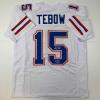 imageFacsimile Autographed Tim Tebow Florida White Reprint Laser Auto College Football Jersey Size Mens XL