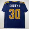 imageFacsimile Autographed Todd Gurley II Los Angeles LA Navy Blue Reprint Laser Auto Football Jersey Size Mens XL
