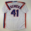 imageFacsimile Autographed Tom Seaver New York Pinstripe Reprint Laser Auto Baseball Jersey Size Mens XL