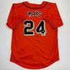 imageFacsimile Autographed Willie Mays San Francisco Orange Reprint Laser Auto Baseball Jersey Size Mens XL