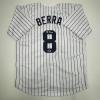 imageFacsimile Autographed Yogi Berra New York Pinstripe Reprint Laser Auto Baseball Jersey Size Mens XL