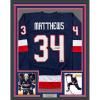 imageFramed Facsimile Autographed Auston Matthews 35x39 United States USA Blue 2025 4 Nations FaceOff Reprint Laser Auto Hockey Jersey