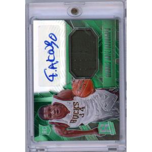 image2013 Panini Spectra Giannis Antetokounmpo 120 Rookie Patch Auto Event Worn Patch Rookie RC Basketball Card