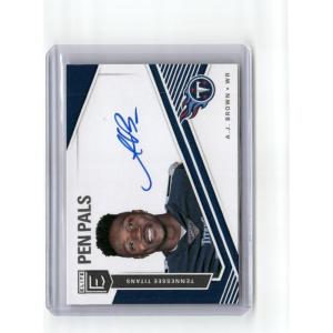 image2019 Panini Donruss Elite Pen Pals AJ Brown PPAJ Autograph Rookie RC Football Card