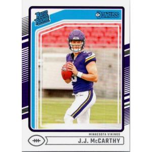 image2024 Panini Donruss JJ McCarthy 303 Rated Rookie Minnesota Vikings Rookie RC Football Card
